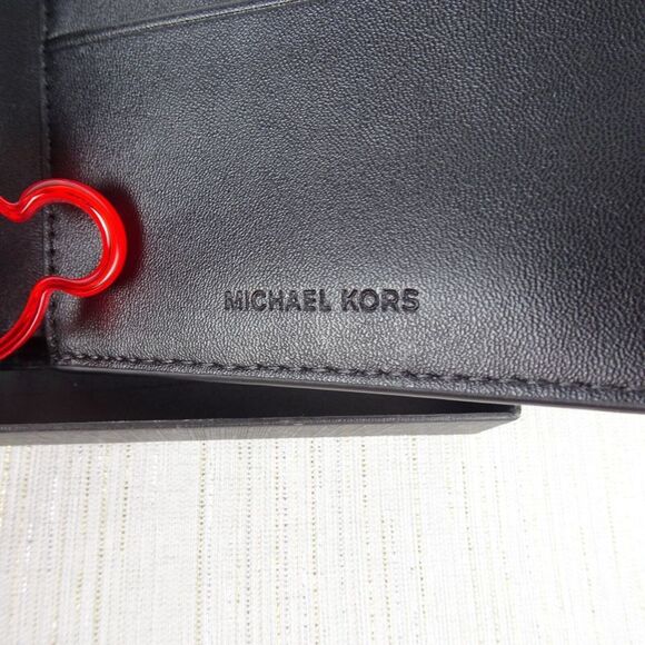MICHAEL KORS Men's Wallet JET SET Slim Billfold Logo MK Brown Black New In Box - Picture 8 of 9